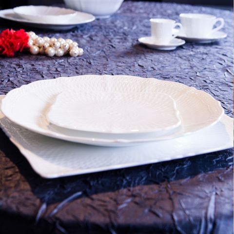  Đĩa vuông cỡ nhỏ cạnh dài 15,3cm lót bát (chén) đa năng sứ trắng cao cấp | Noritake Cher Blanc 1655L - 94836 