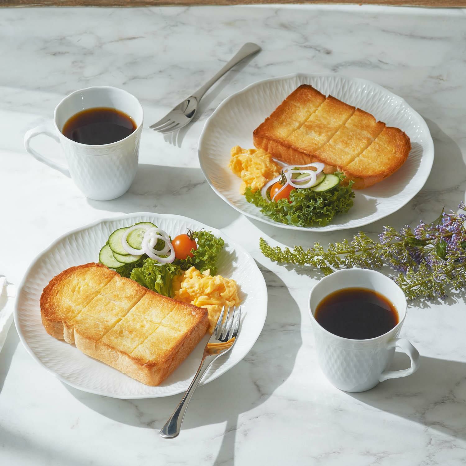 Cốc (ly) uống nước, cà phê dung tích 300ml sứ trắng cao cấp | Noritake Cher Blanc 1655L - T94855