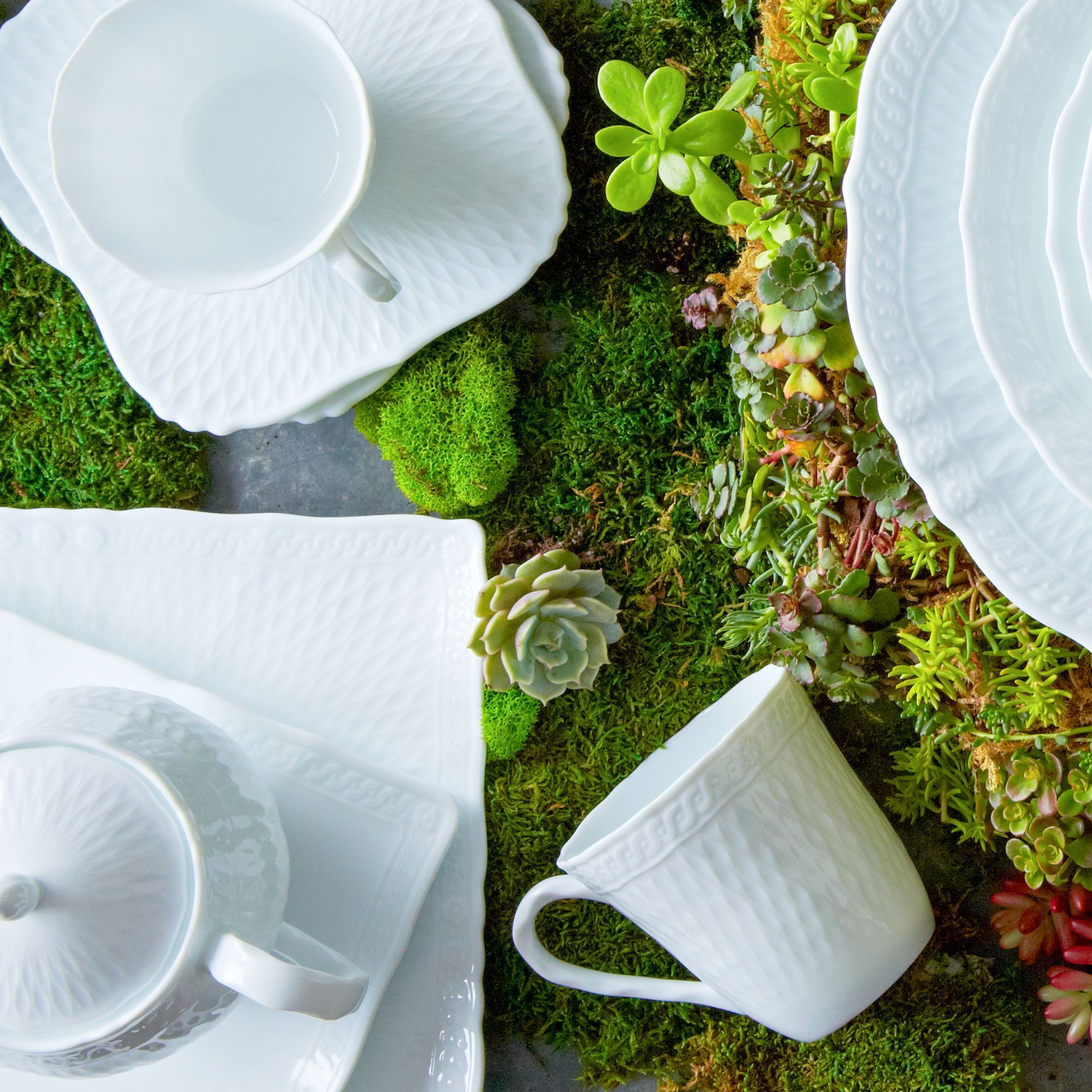 Cốc (ly) uống nước, cà phê dung tích 300ml sứ trắng cao cấp | Noritake Cher Blanc 1655L - T94855