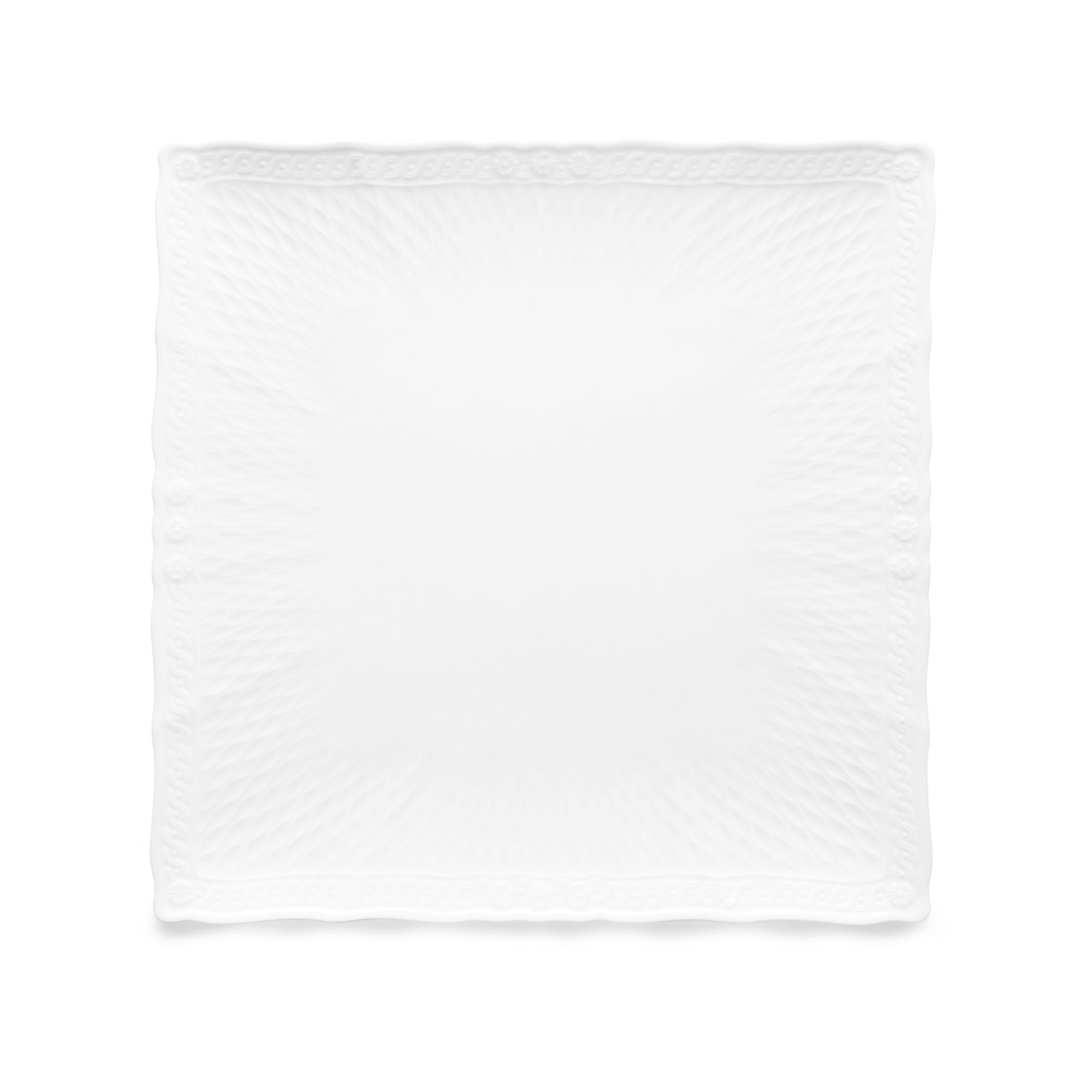 Đĩa vuông cỡ lớn cạnh dài 26,9cm sứ trắng cao cấp | Noritake Cher Blanc 1655L - 94834