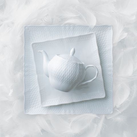  Đĩa vuông cỡ vừa cạnh dài 19,5cm sứ trắng cao cấp | Noritake Cher Blanc 1655L - 94835 