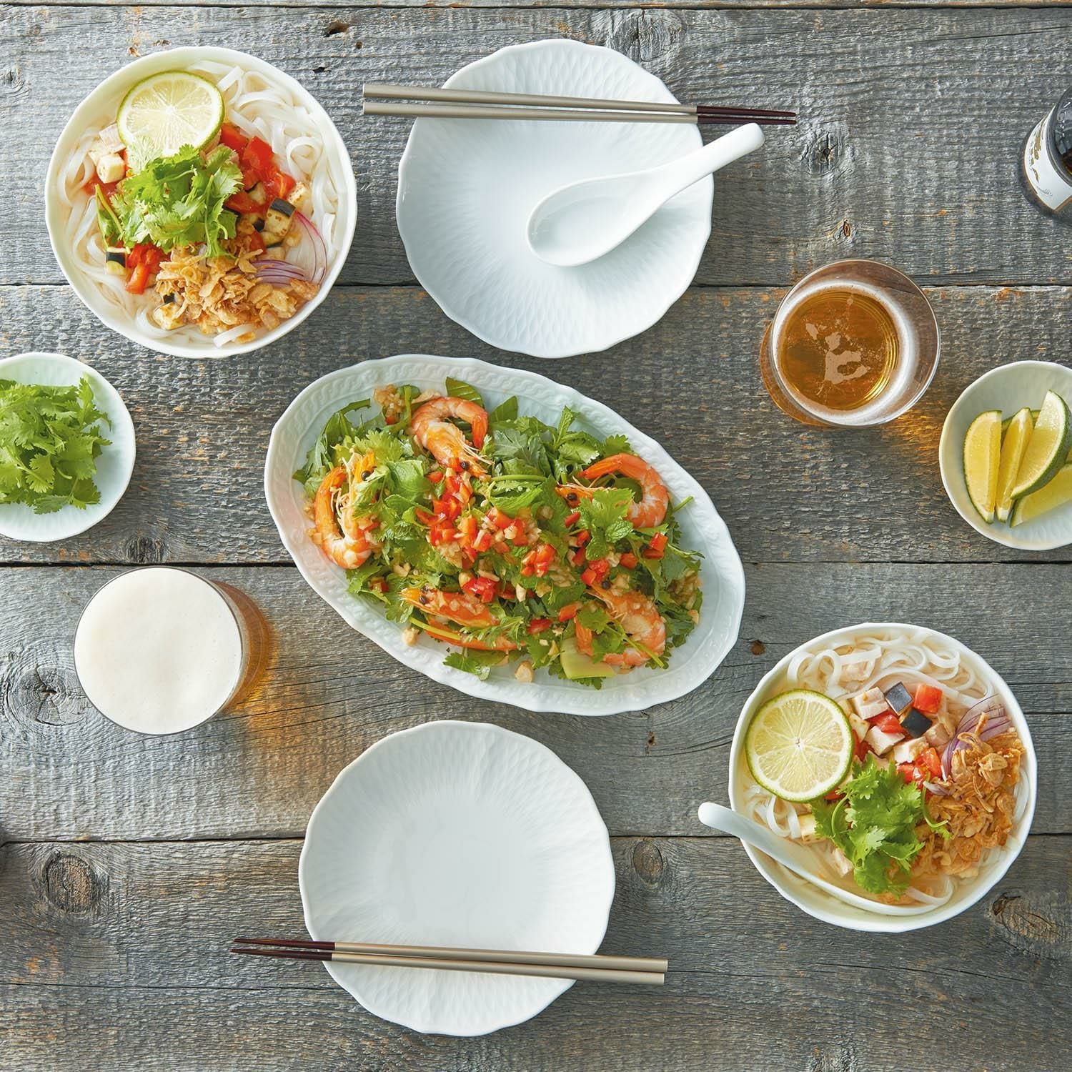 Bát mỳ (tô mỳ) đường kính 16cm dung tích 800ml sứ trắng cao cấp | Noritake Cher Blanc 1655L - 94895