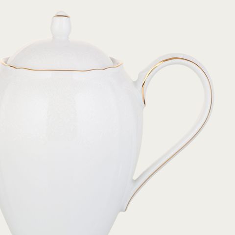  Ấm trà (bình trà) dung tích 950ml sứ trắng | Noritake Princess Bouquet Gold 1660L - 94453 