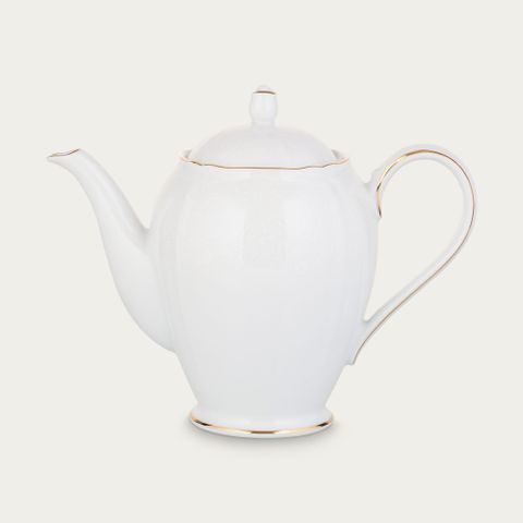  Ấm trà (bình trà) dung tích 950ml sứ trắng | Noritake Princess Bouquet Gold 1660L - 94453 