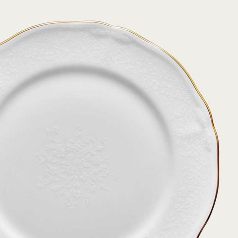  Đĩa tròn cỡ lớn đường kính 27cm sứ trắng | Noritake Princess Bouquet Gold 1660L - 94420 