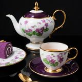  Bộ ấm chén uống trà (Đặc biệt: vẽ tay) 22 món sứ xương Nhật Bản cao cấp | Noritake Violet T773 - T24 
