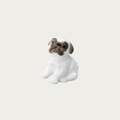  Tượng sứ cún cưng (Pug) cao 8,5cm sứ xương cao cấp Nhật Bản | Noritake Figurine Dog AC239 - K219 