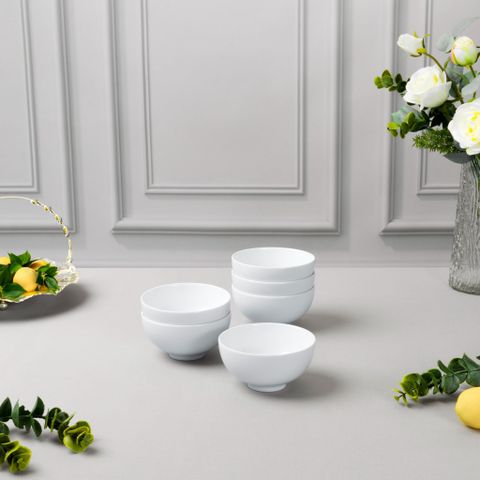  Bộ 06 bát cơm (chén cơm) 11,4cm dung tích 320ml sứ trắng | Noritake Art Stage 1609L - S91082 