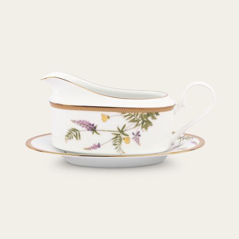  Bình (hũ) đựng nước xốt dung tích 500ml kèm đĩa lót | Noritake New Morning 1738L - 91048 
