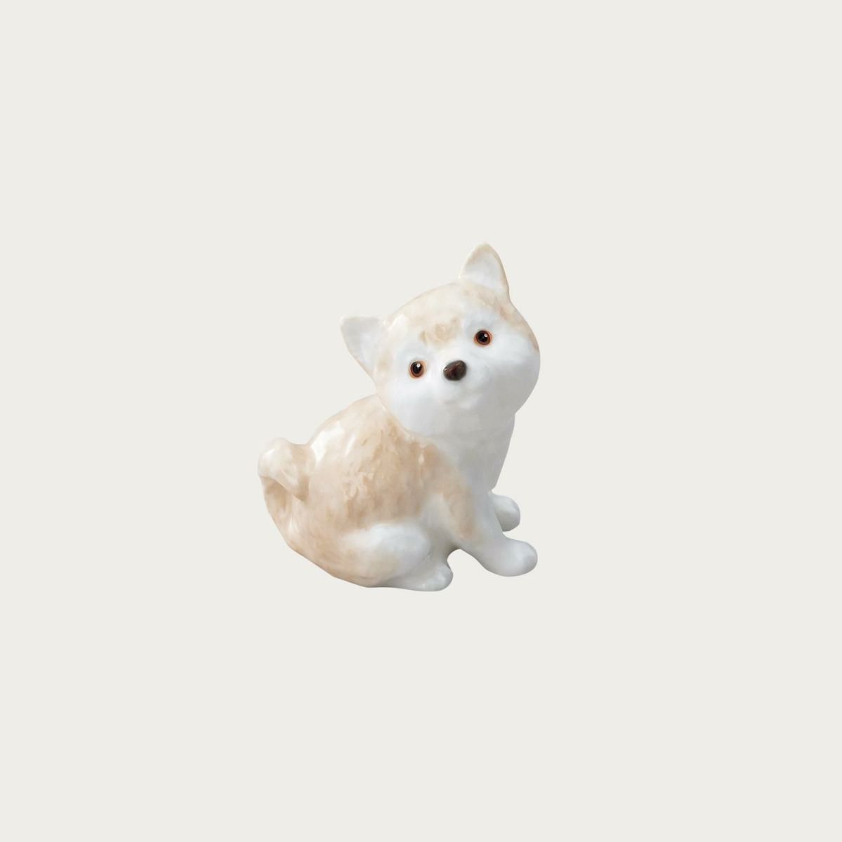 Tượng sứ cún cưng (Shiba) cao 9cm sứ xương cao cấp Nhật Bản | Noritake Figurine Dog AC242 - K222