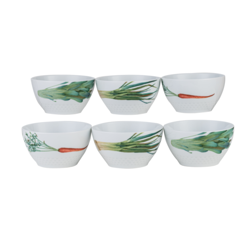 Bộ 6 bát cơm (chén cơm) 11,1cm dung tích 345ml sứ trắng | Noritake Kyoka Shunsai 1620-17L - Q006WG