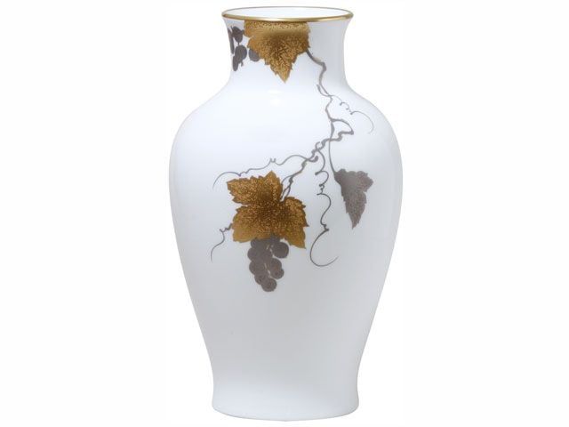 Bình hoa Okura "Nho vàng" cao 28cm màu trắng | Okura Gold Grape 1276 - 20A