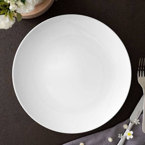  Đĩa tròn coupe cỡ lớn (LG) đường kính 30,8cm sứ trắng | Noritake Art Stage 4257L - 91806 