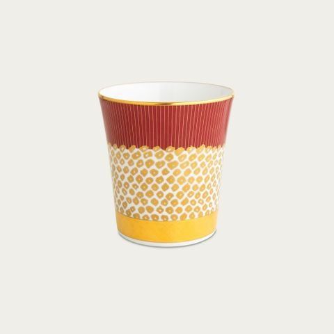 Cốc (ly) uống nước, uống trà (kanoko shibori - Đỏ) 350ml sứ trắng cao cấp Nhật Bản | Noritake Atehaka 1687-1J - T2181