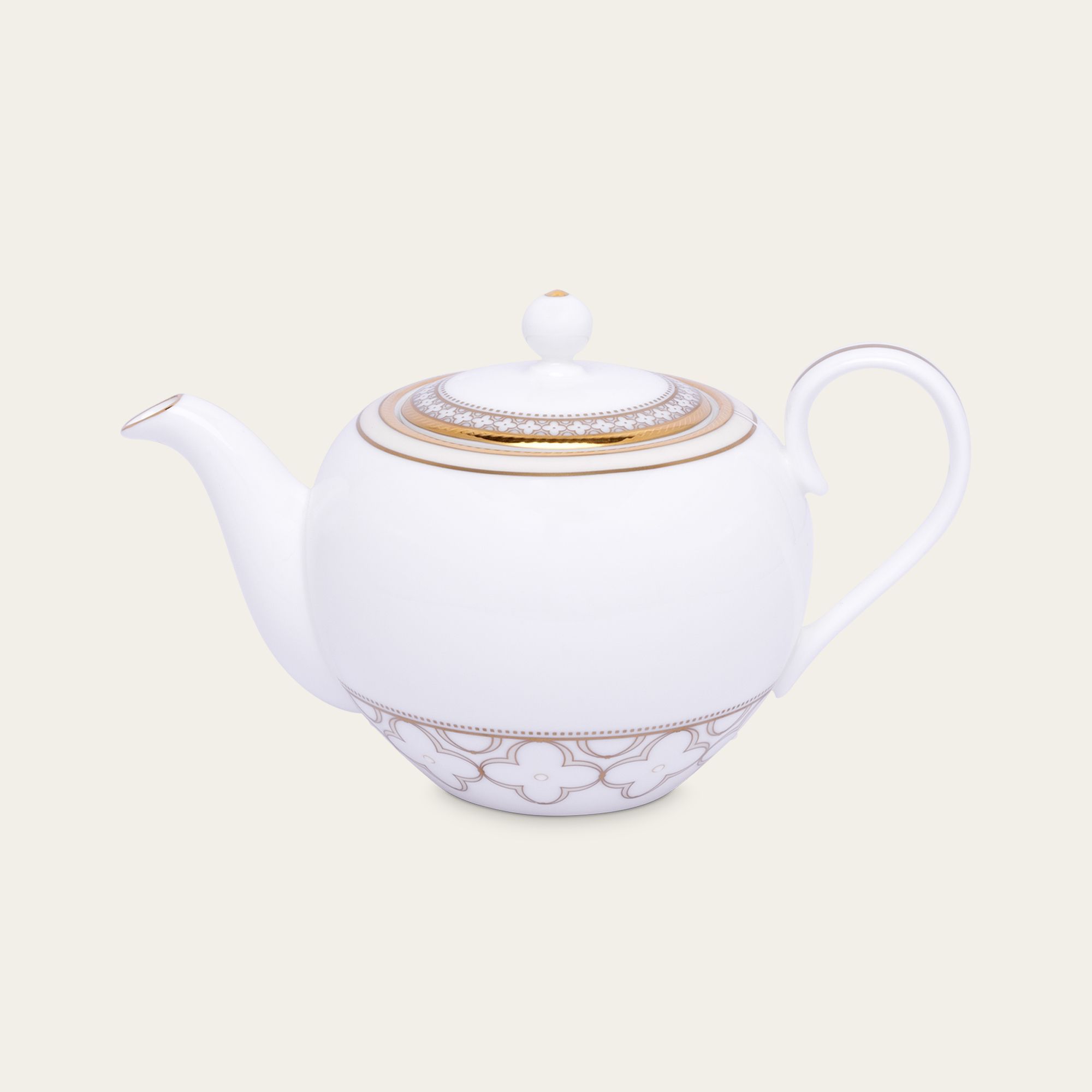 Ấm trà (bình trà) nhỏ dung tích 650ml sứ xương | Noritake Trefolio Gold 4945L - 97284