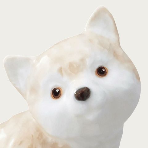  Tượng sứ cún cưng (Shiba) cao 9cm sứ xương cao cấp Nhật Bản | Noritake Figurine Dog AC242 - K222 