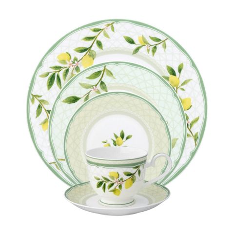  Chén trà (tách trà) dung tích 230ml kèm đĩa lót sứ xương | Noritake Sorrento Breeze 4990L - T97217 