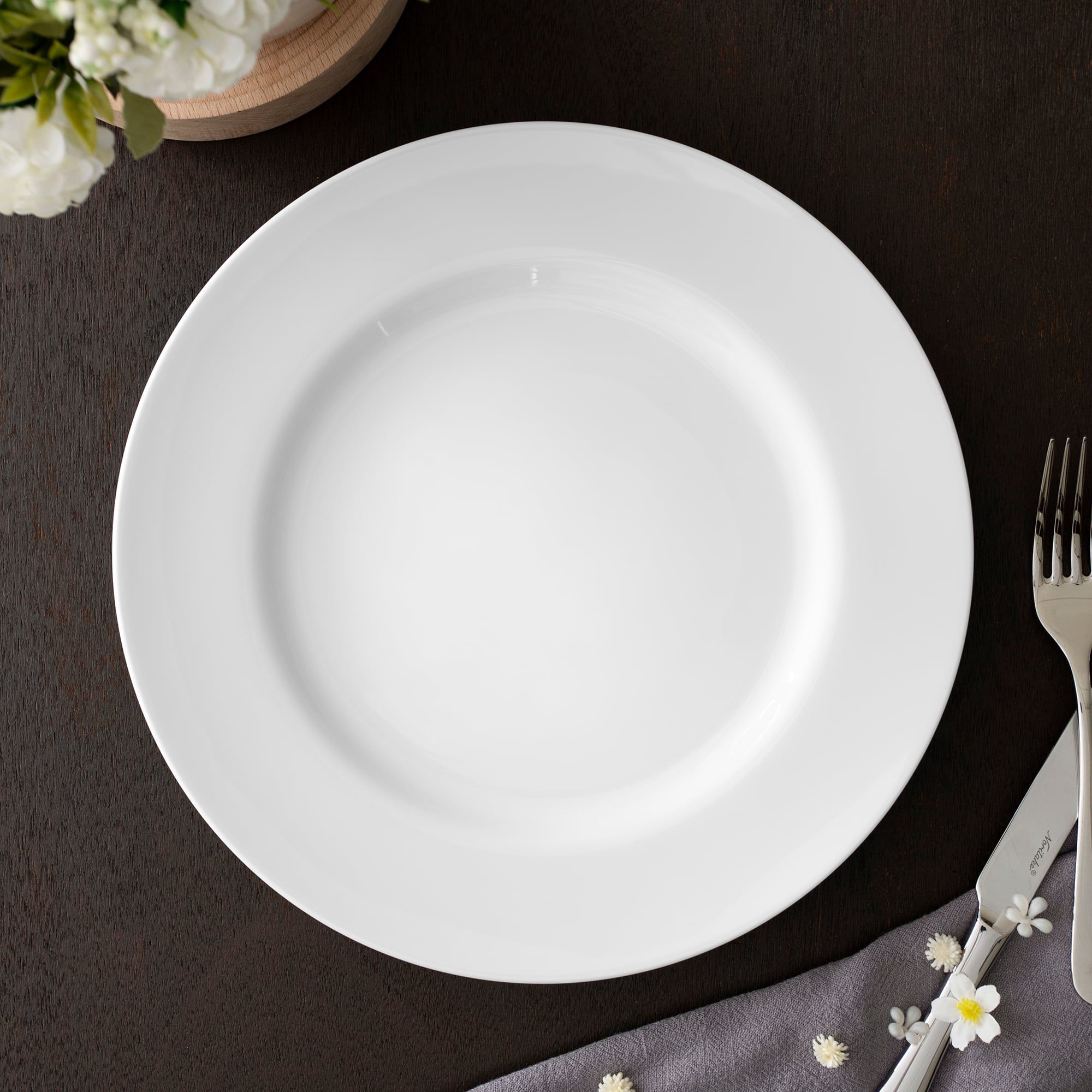 Đĩa tròn cỡ lớn đường kính 26,8cm sứ trắng | Noritake Art Stage 3-336L - 91020