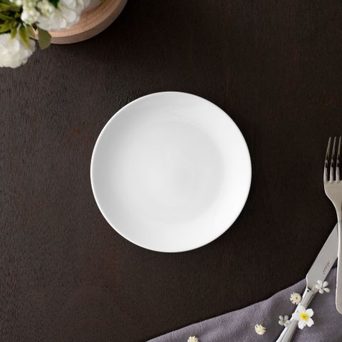  Đĩa tròn coupe cỡ nhỏ đường kính 16,1cm sứ trắng | Noritake Art Stage 3-336L - 91201 