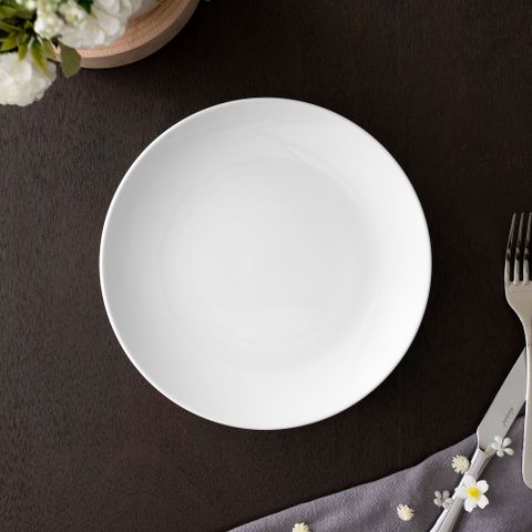  Đĩa tròn coupe cỡ vừa đường kính 21cm sứ trắng | Noritake Art Stage 3-336L - 91211 