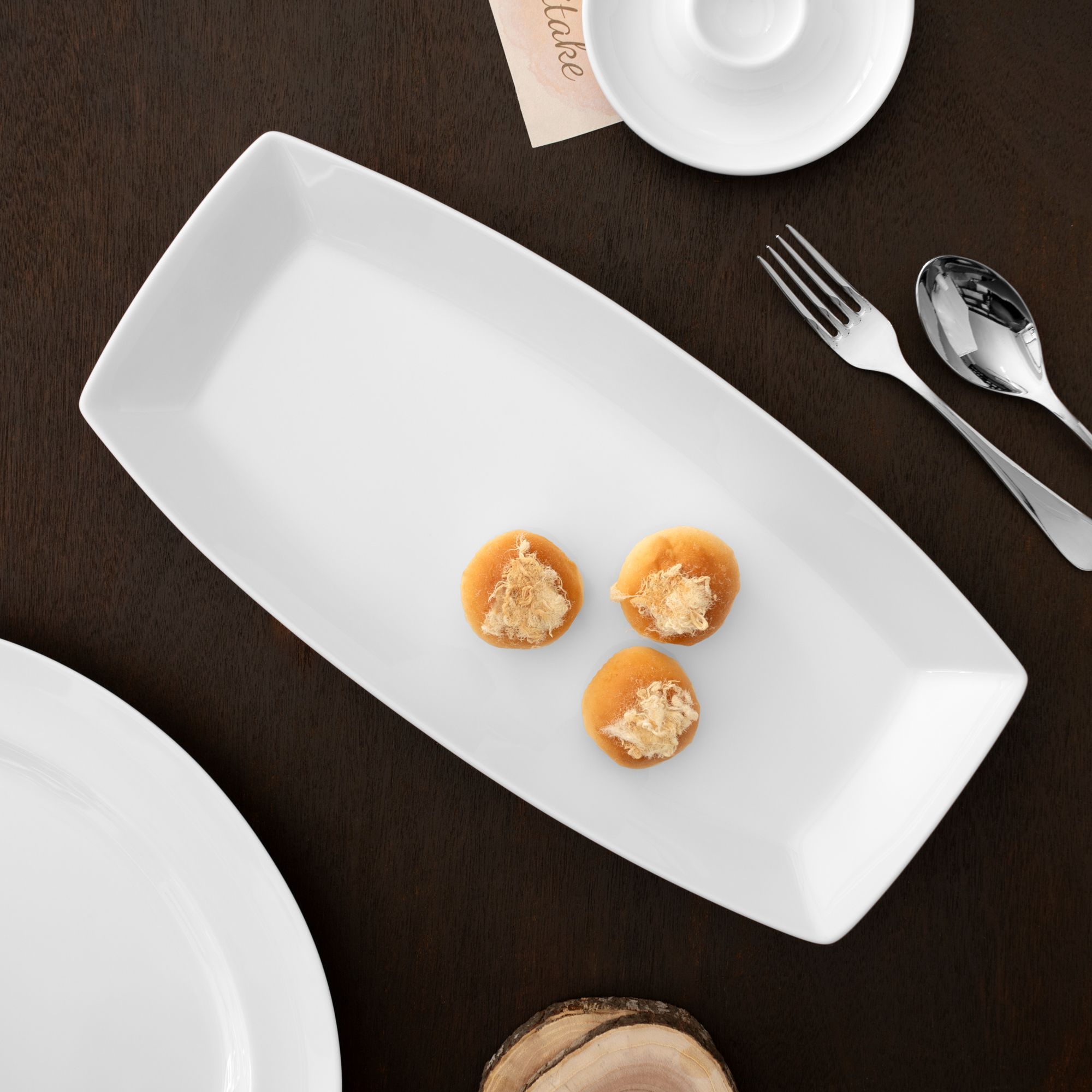 Đĩa Buffet hình chữ nhật (LG) dài 35,9cm sứ trắng | Noritake Art Stage 1609L - 96752