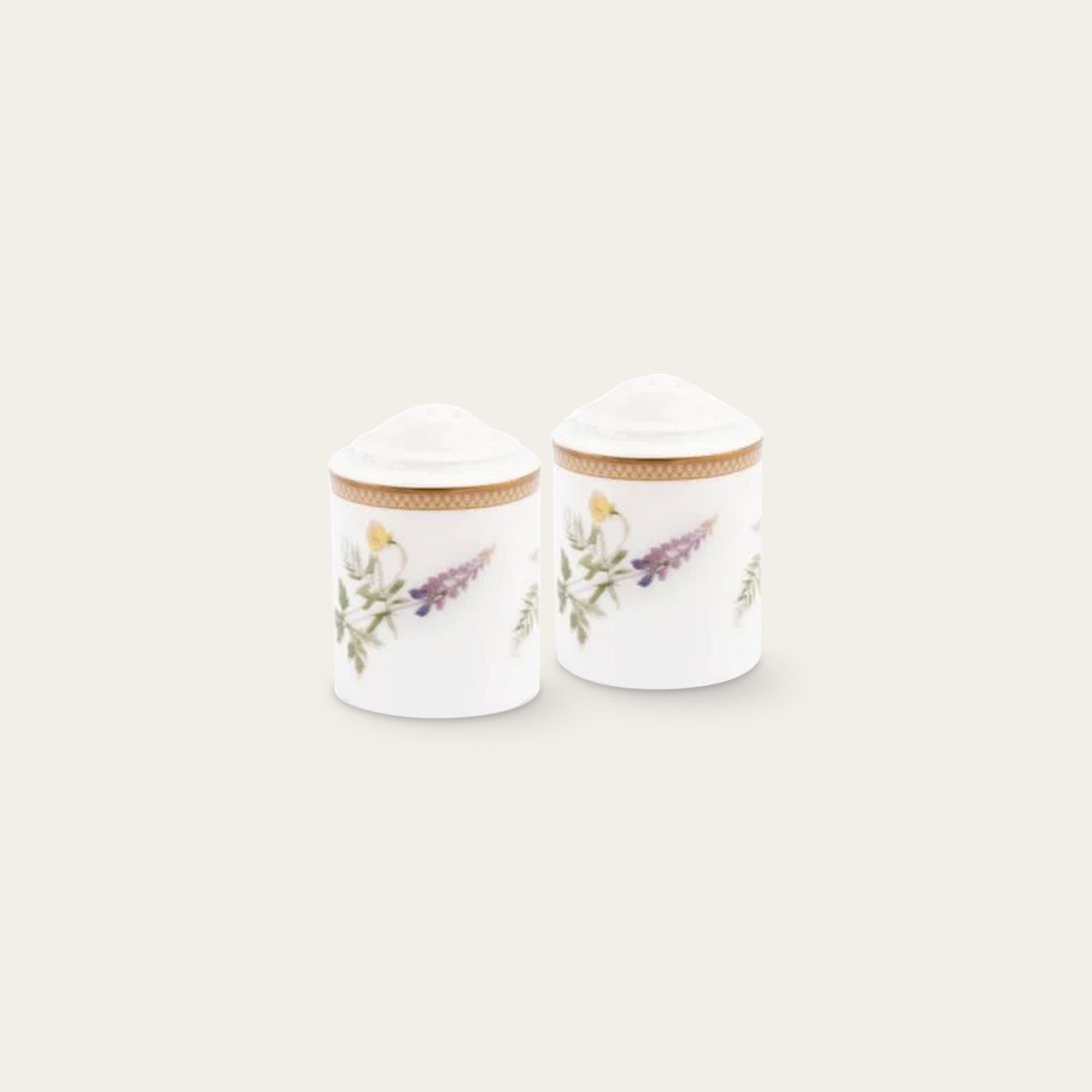 Bộ lọ đựng tiêu (3 lỗ) và muối (6 lỗ) cao 6,9cm sứ trắng | Noritake New Morning 1738L - 910710