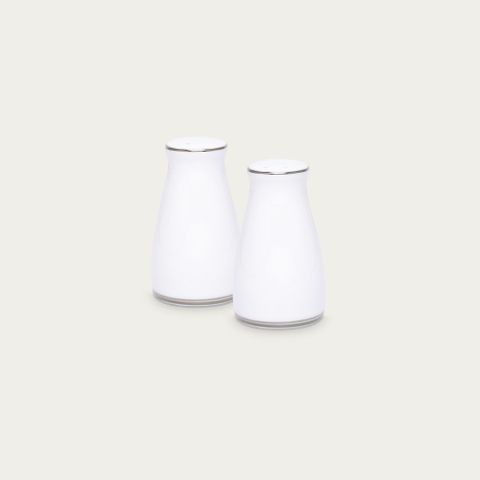  Bộ lọ đựng tiêu (3 lỗ) và muối (7 lỗ) cao 8,6cm sứ trắng | Noritake Galaxy L554L - 919710 