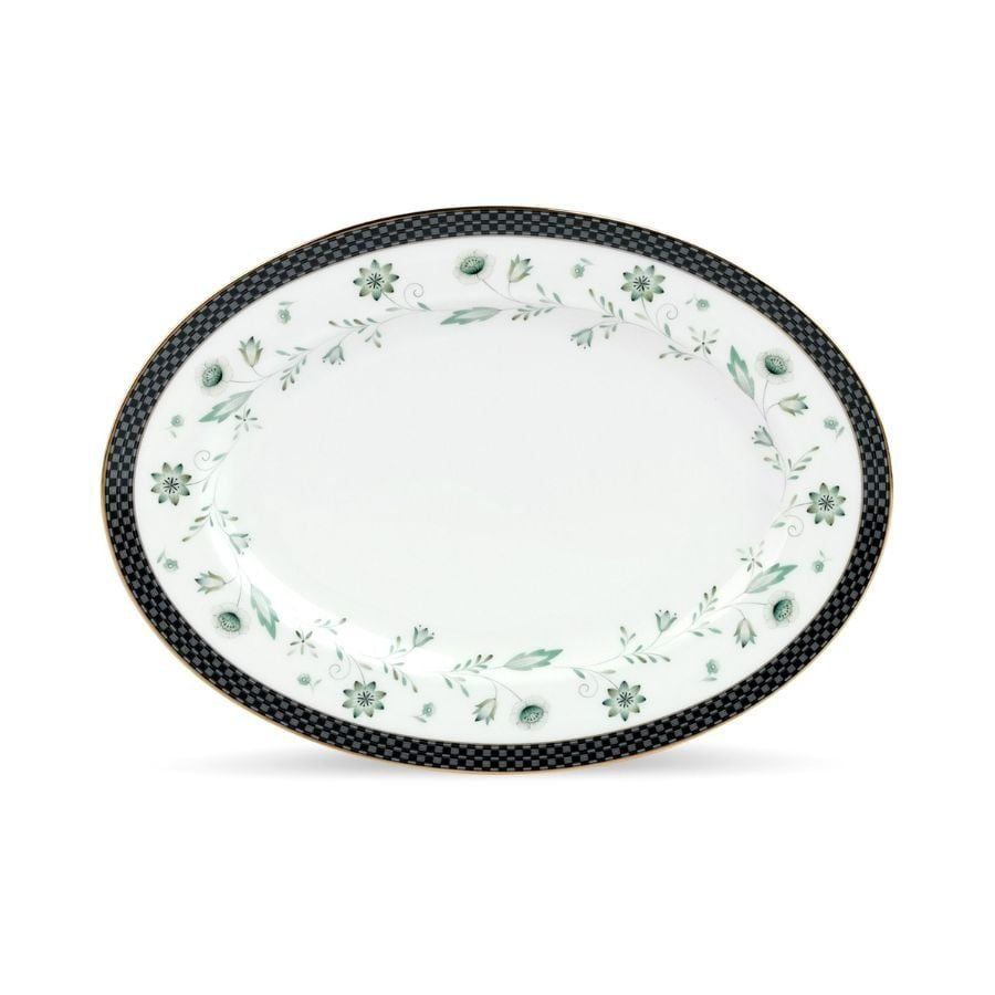 Đĩa Oval cỡ nhỏ (SM) dài 31,2cm sứ xương | Noritake Forever Fields 4950L - 97245