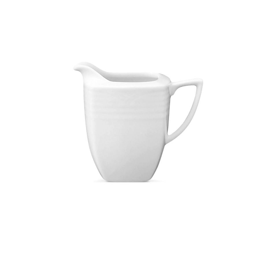 Bình (hũ) đựng sữa hình vuông dung tích 220ml sứ trắng | Noritake Arctic White 4000L - 91535