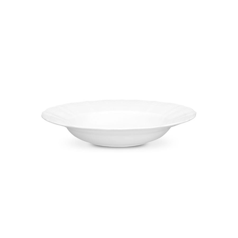 Đĩa sâu lòng 23,8cm dung tích 370ml sứ trắng cao cấp | Noritake Cher Blanc 1655L - 94898