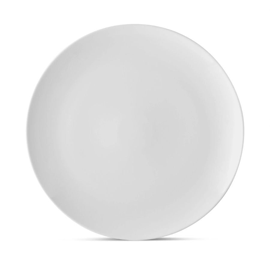 Đĩa tròn coupe cỡ lớn (LG) đường kính 32cm sứ xương | Noritake Plain White 9990L - 97506