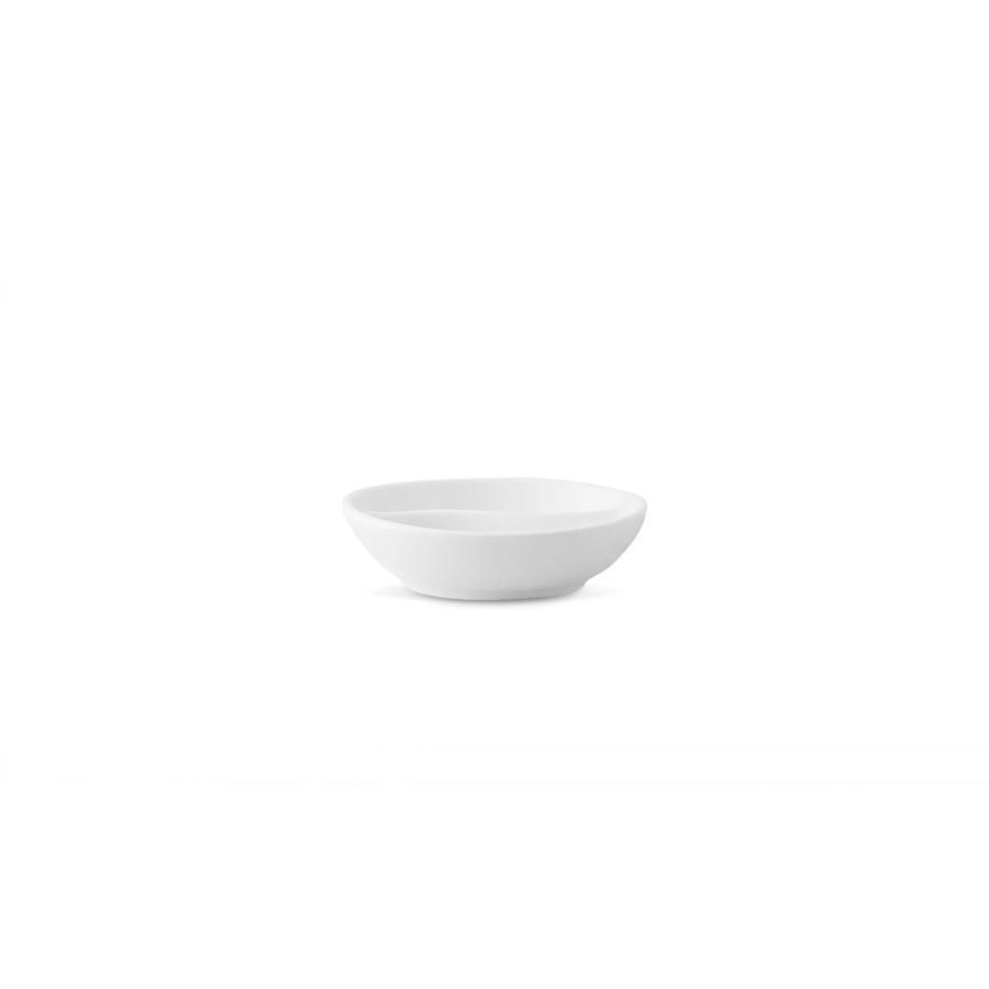Đĩa tròn 9,1cm chia ngăn đựng nước chấm, gia vị sứ xương | Noritake Plain White 9990L - 50151A
