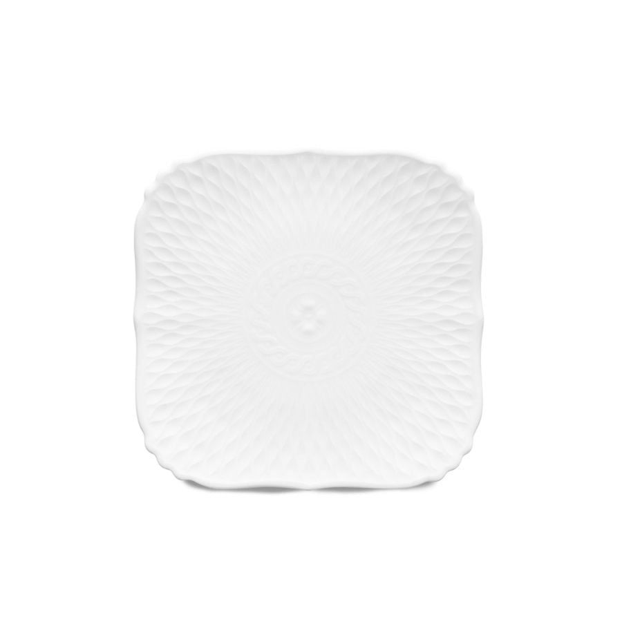 Đĩa vuông cỡ nhỏ cạnh dài 15,3cm lót bát (chén) đa năng sứ trắng cao cấp | Noritake Cher Blanc 1655L - 94836