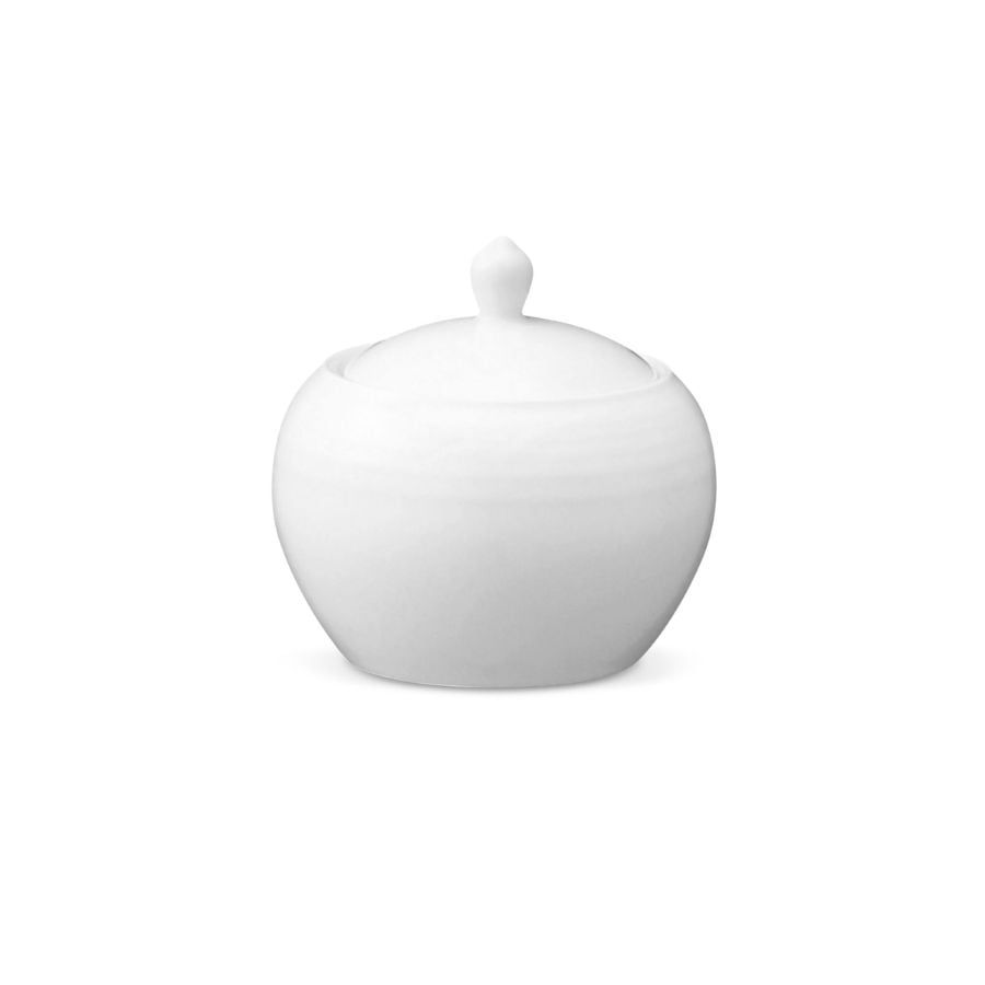 Bình (hũ) đường có nắp đậy dung tích 160ml sứ trắng | Noritake Arctic White 4000L - 91527