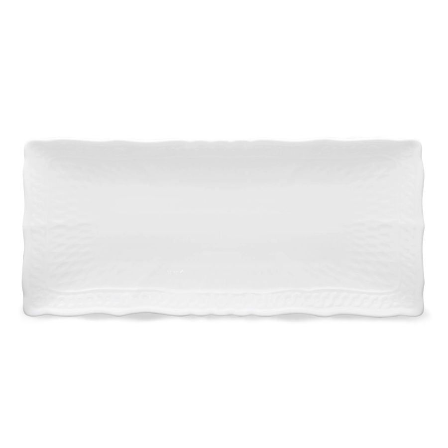 Đĩa hình chữ nhật dài 27cm sứ trắng cao cấp | Noritake Cher Blanc 1655L - 94800