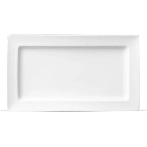  Đĩa hình chữ nhật cạnh dài 31,4cm sứ trắng | Noritake Arctic White 4000L - 91576 