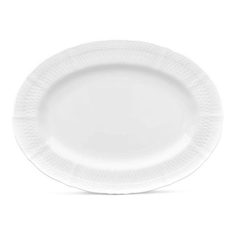  Đĩa Oval cỡ vừa (MD) dài 36,1cm sứ trắng cao cấp | Noritake Cher Blanc 1655L - 94844 