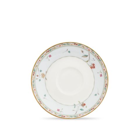  Đĩa lót chén (tách) trà màu xanh 215ml, đường kính 15,1cm sứ xương | Noritake Hana Sarasa 4409-6L - 97217S 