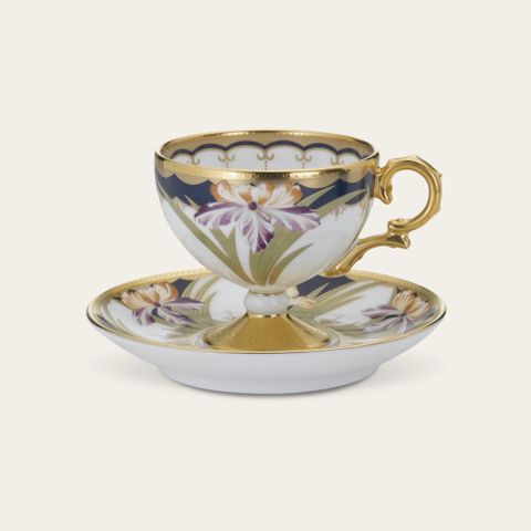  Chén trà (tách trà) dung tích 130ml kèm đĩa lót sứ xương Nhật Bản | Noritake Wabana 4662-1J - T52401 