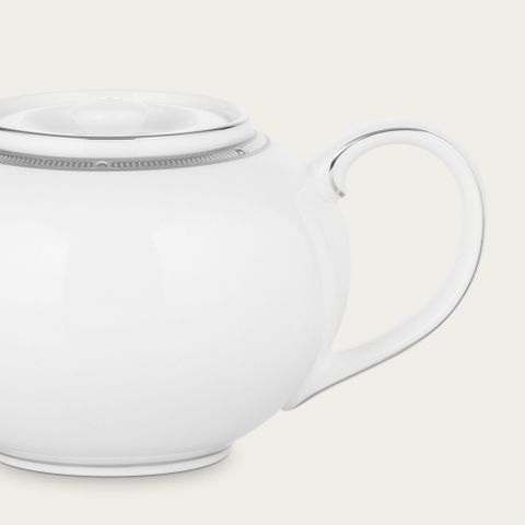  Ấm trà (bình trà) Châu Á dung tích 950ml sứ xương | Noritake Rochelle Platinum 4795L - 50129A 