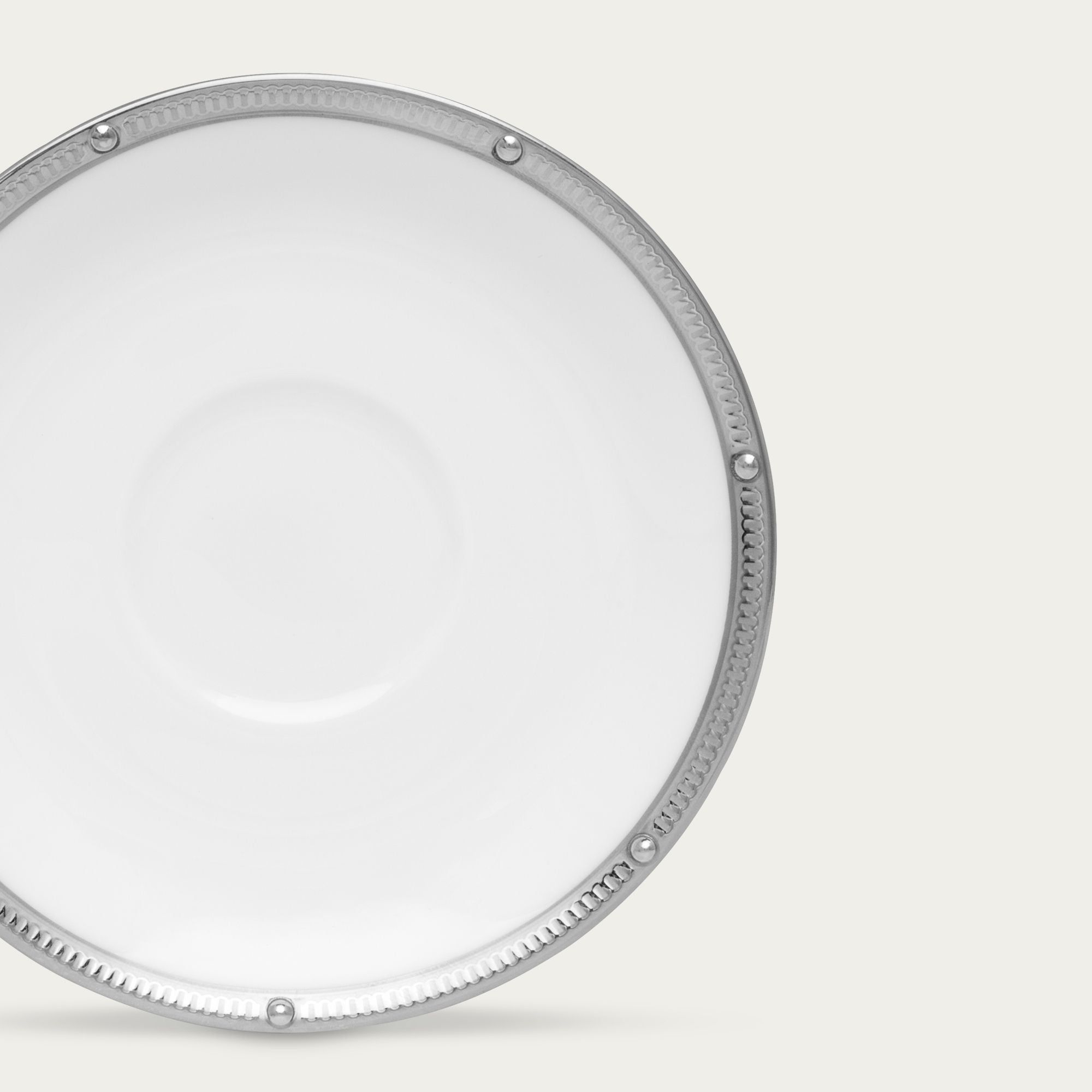 Đĩa lót chén (tách) trà nhỏ 105ml, đường kính 12,2cm sứ xương | Noritake Rochelle Platinum 4795L - 50792SA