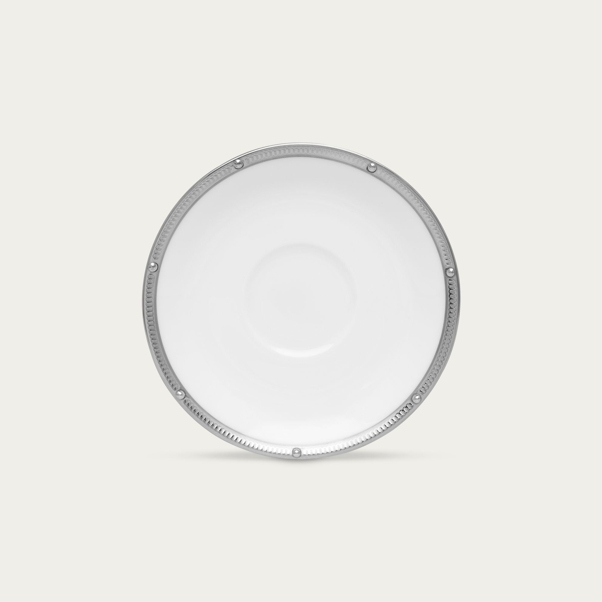 Đĩa lót chén (tách) trà nhỏ 105ml, đường kính 12,2cm sứ xương | Noritake Rochelle Platinum 4795L - 50792SA
