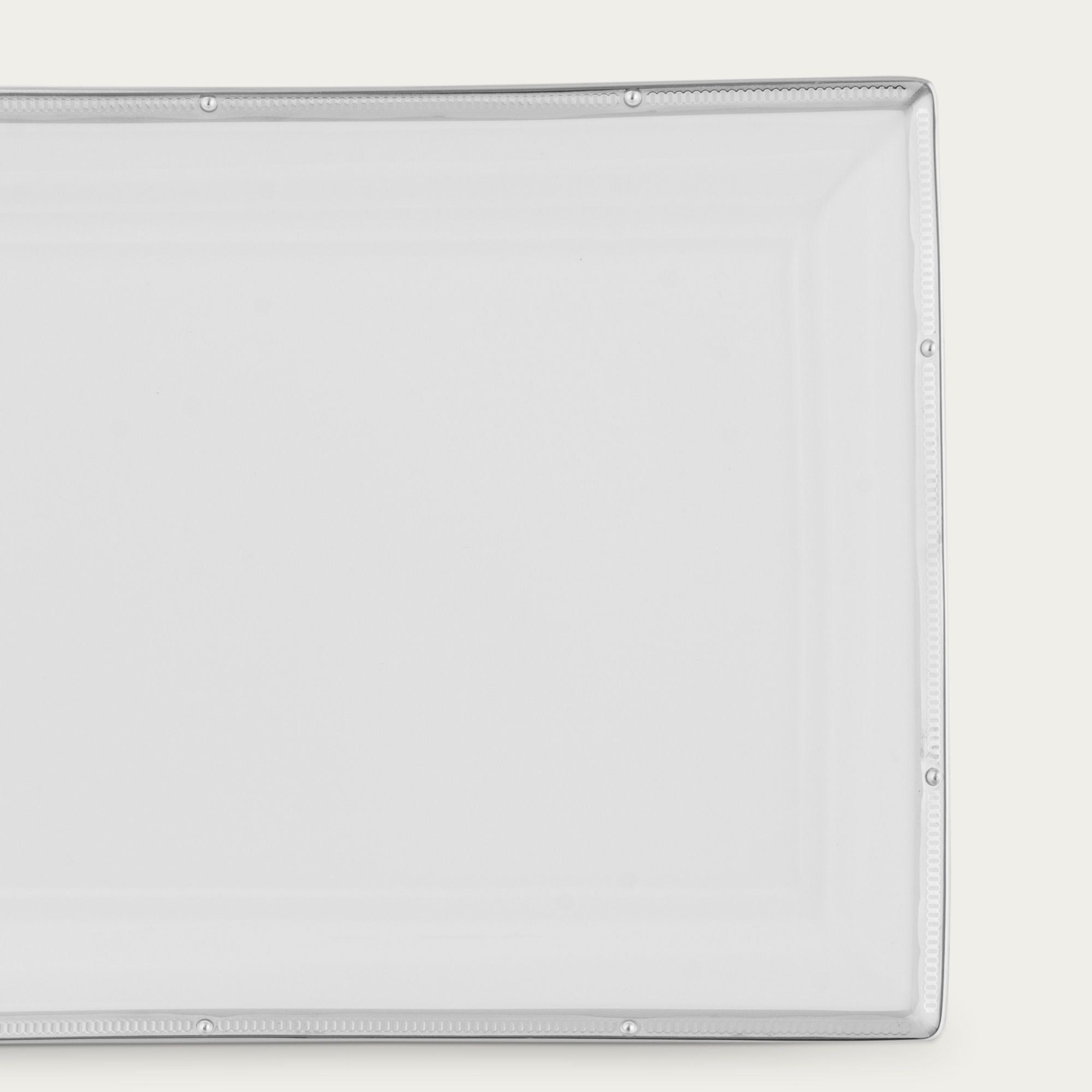 Đĩa hình chữ nhật dài 29,1cm sứ xương | Noritake Rochelle Platinum 4795L - 50985A