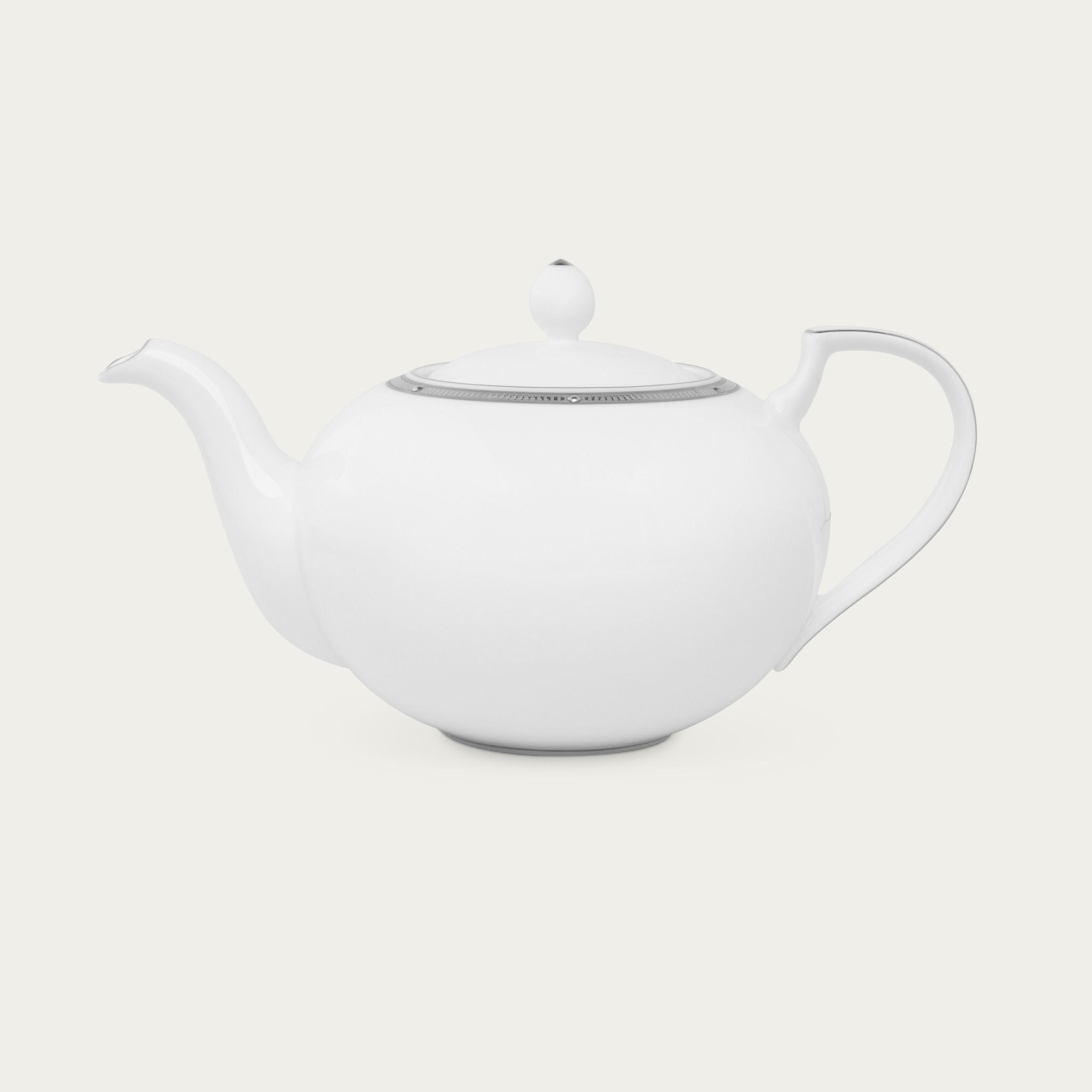 Ấm trà (bình trà) dung tích 1.150ml sứ xương | Noritake Rochelle Platinum 4795L - 59533A