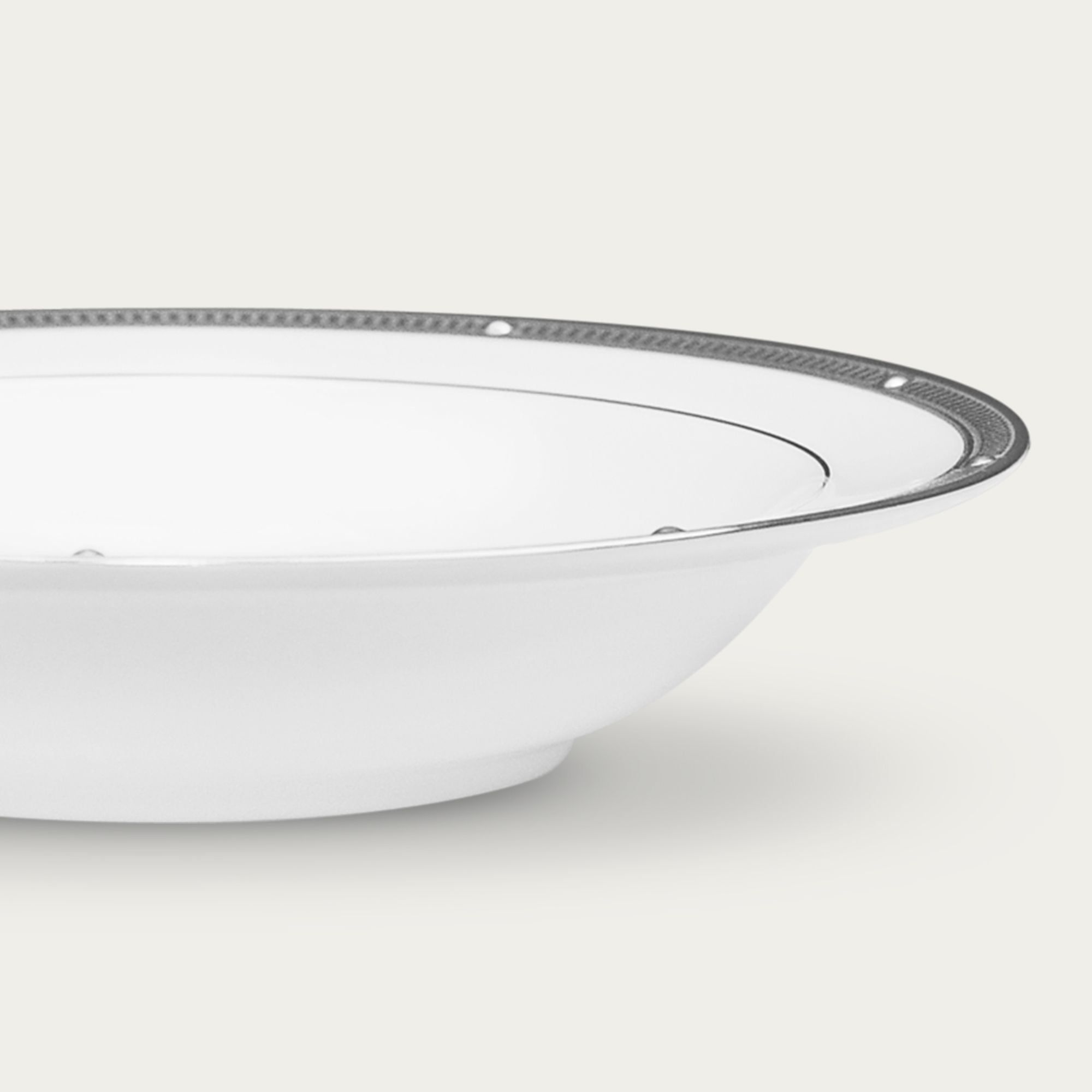 Đĩa sâu lòng 21,4cm dung tích 300ml sứ xương | Noritake Rochelle Platinum 4795L - 97207