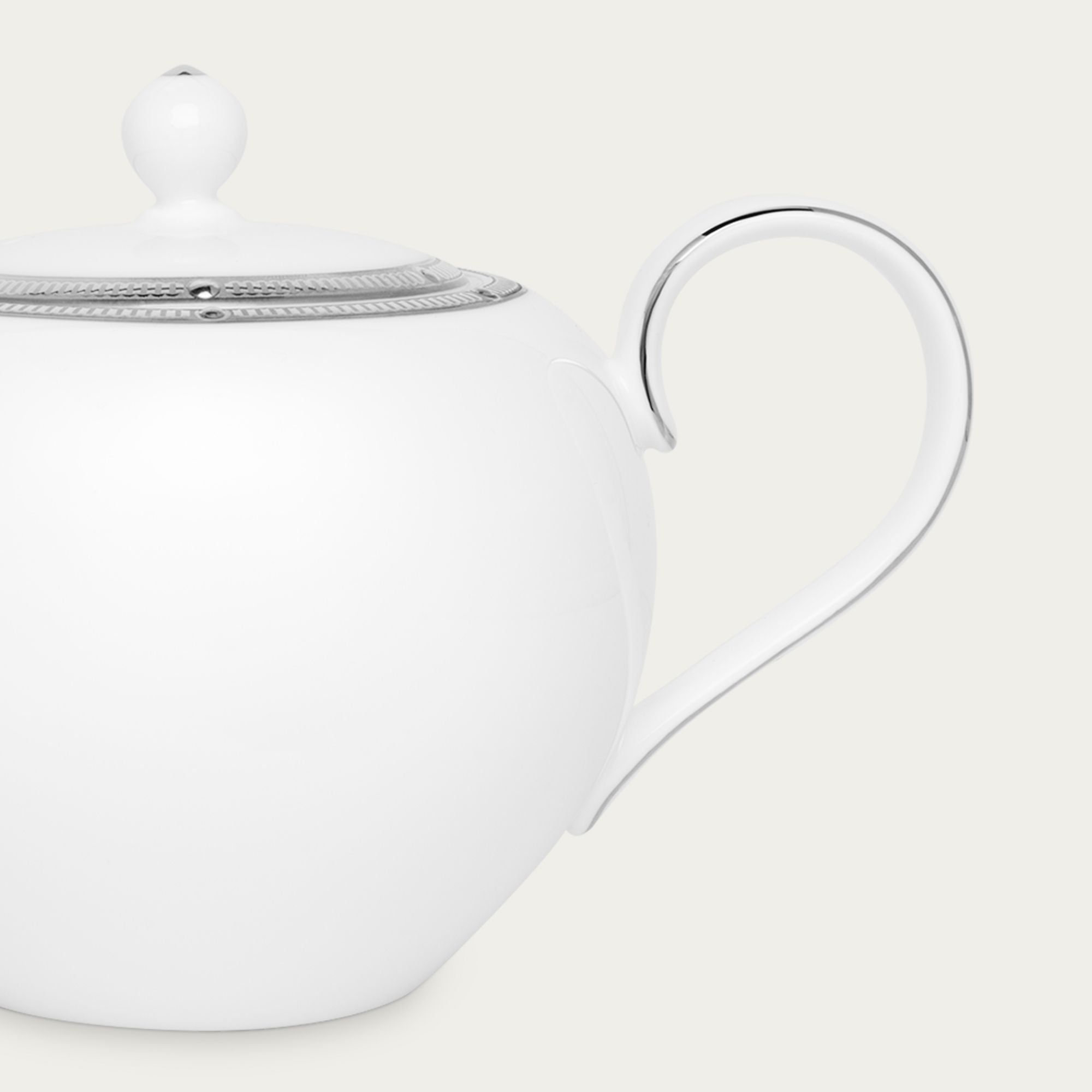 Ấm trà (bình trà) nhỏ dung tích 650ml sứ xương | Noritake Rochelle Platinum 4795L - 97284