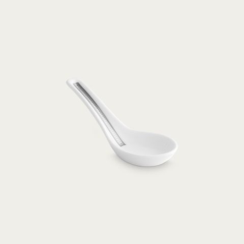  Thìa sứ (muỗng sứ) dài 12,2cm sứ xương | Noritake Rochelle Platinum 4795L - 97367 