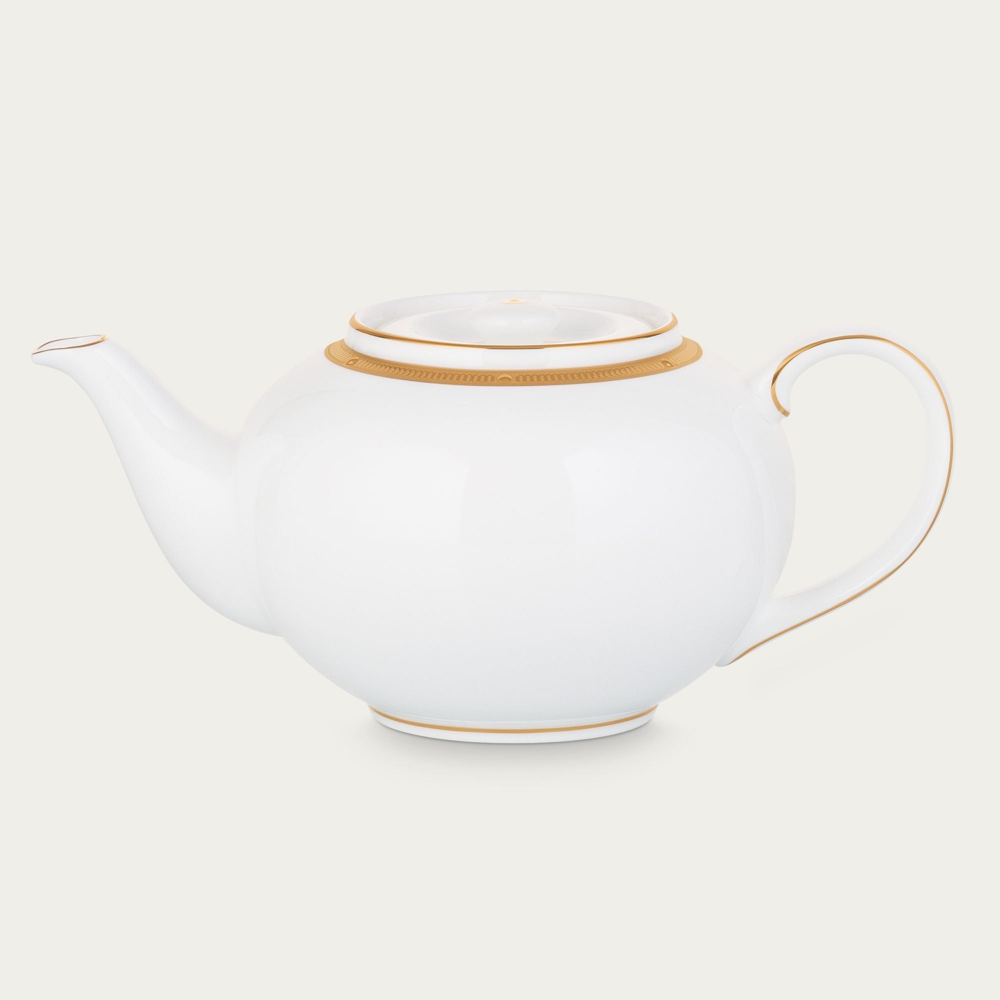 Ấm trà (bình trà) Châu Á dung tích 950ml sứ xương | Noritake Rochelle Gold 4796L - 50129A