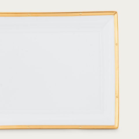  Đĩa hình chữ nhật dài 29,1cm sứ xương | Noritake Rochelle Gold 4796L - 50985A 