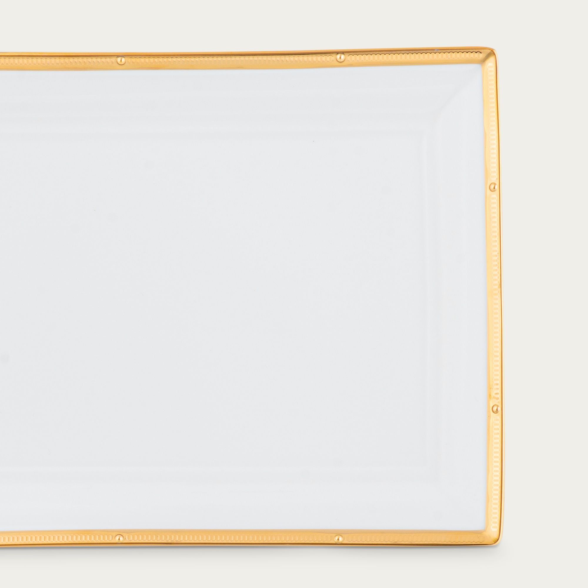 Đĩa hình chữ nhật dài 29,1cm sứ xương | Noritake Rochelle Gold 4796L - 50985A